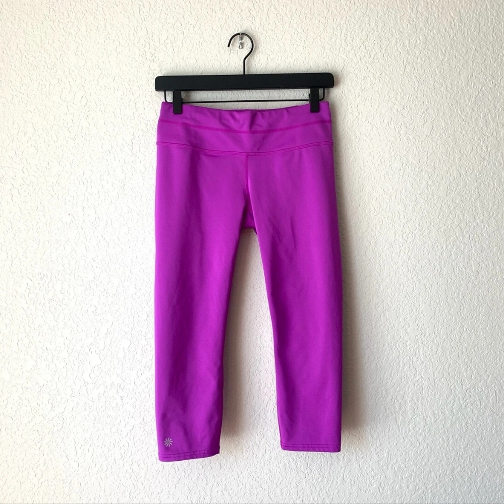 Athleta Sonar Capri Purple Leggings, Size M, NWOT
